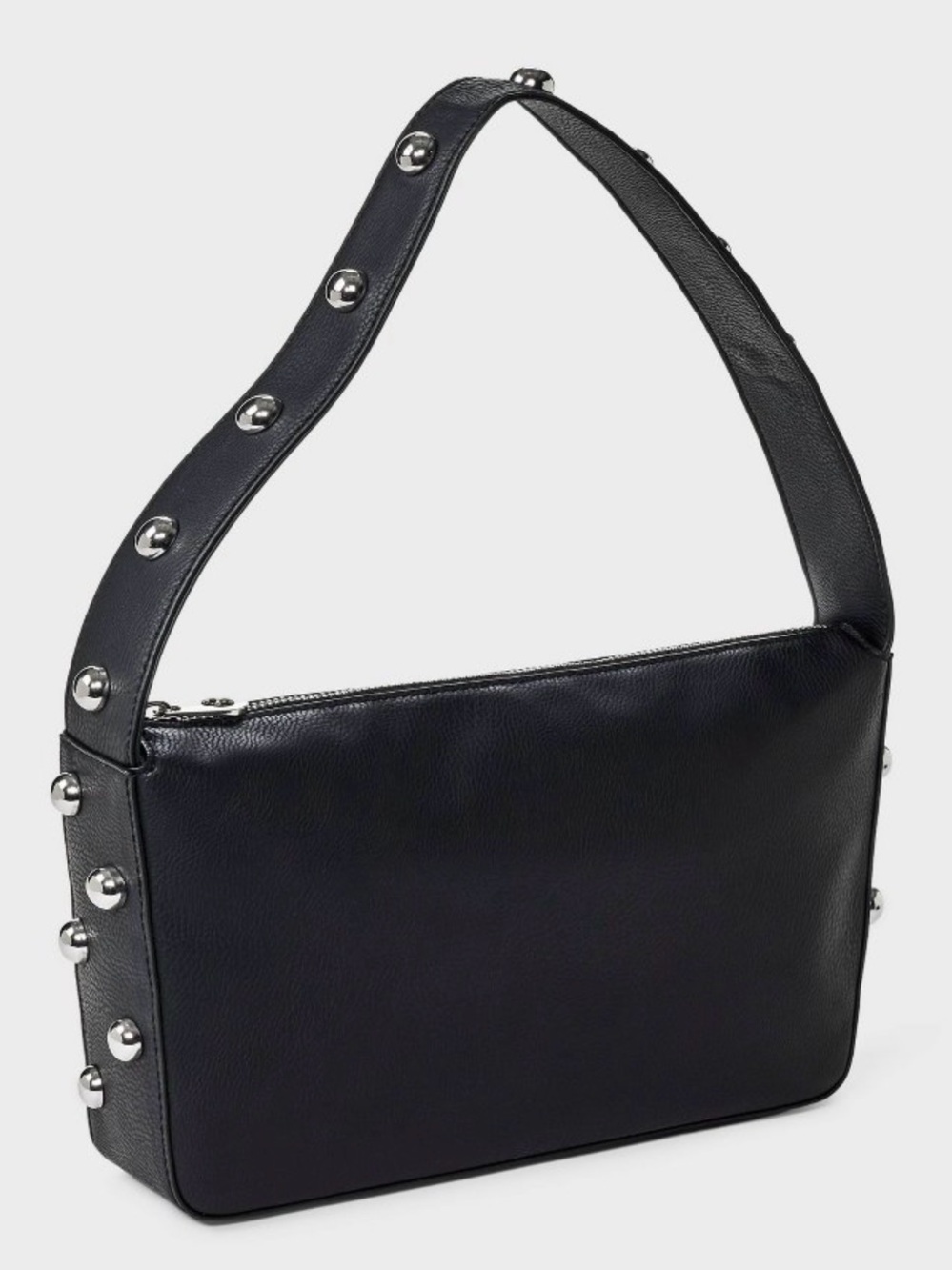 NWT Universal Thread Black Hobo Shoulder Bag Faux Leather Studded Strap Purse